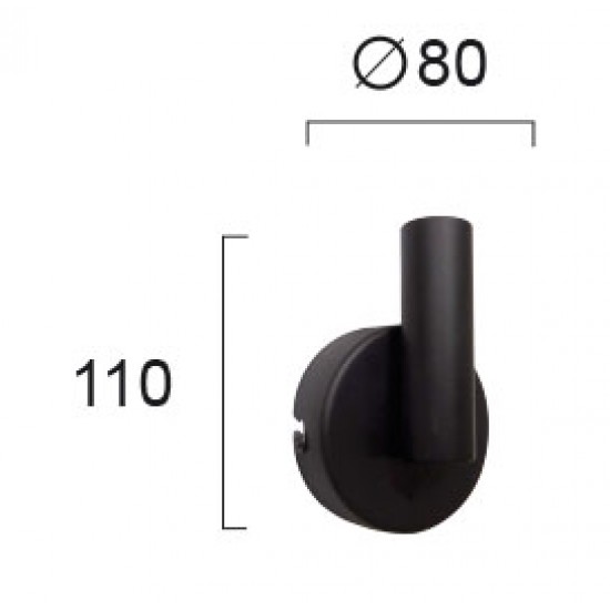 Aplica DUCT 3989600 Viokef LED, Negru, Grecia