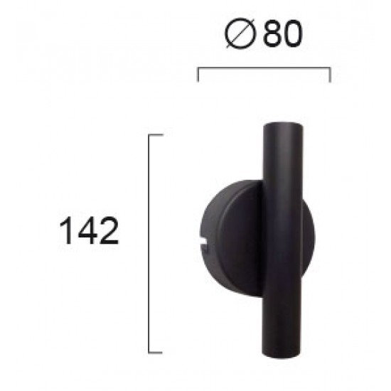 Aplica DUCT 3989700 Viokef LED, Negru, Grecia