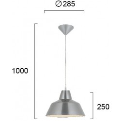 Pendul GLEN 4105601 Viokef E27, Argintiu, Grecia