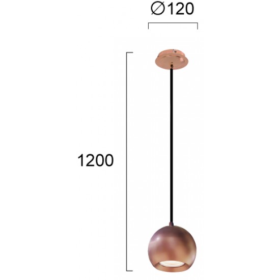 Pendul BALL 4141401 Viokef GU10, Cupru, Grecia