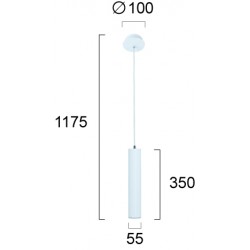 Pendul LESANTE 4144300 Viokef GU10, Alb, Grecia
