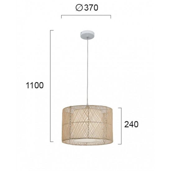 Pendul GRIDO 4149000 Viokef E27, Natural, Grecia