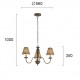 Candelabru FATIMA 4163500 Viokef E14, Gri, Grecia