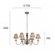 Candelabru FATIMA 4163600 Viokef E14, Gri, Grecia