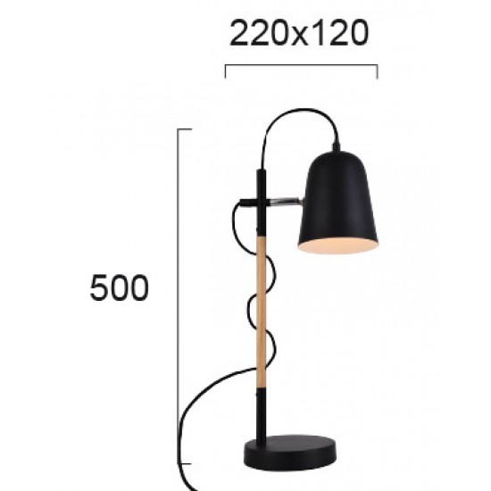 Veioza EDDIE 4163800 Viokef E14, Negru, Grecia