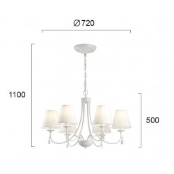 Candelabru PATRICIA 4164200 Viokef E14, Alb, Grecia