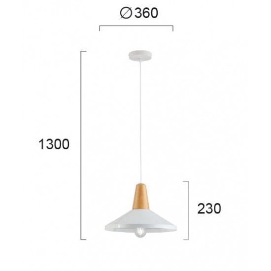 Pendul TOM 4165200 Viokef E27, Alb, Grecia