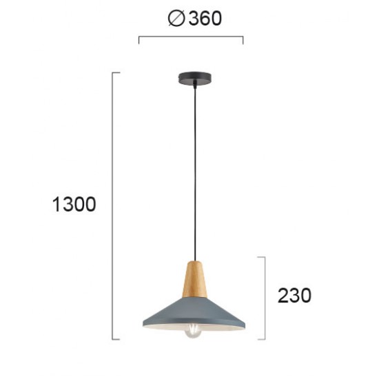 Pendul TOM 4165201 Viokef E27, Alb, Grecia
