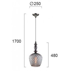 Pendul SALEM 4169401 Viokef E27, Fumuriu, Grecia