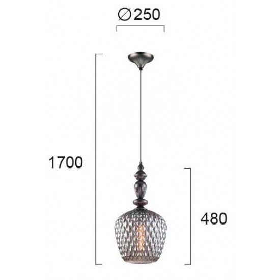 Pendul SALEM 4169401 Viokef E27, Fumuriu, Grecia