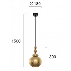 Pendul JAKARTA 4169500 Viokef E27, Auriu, Grecia
