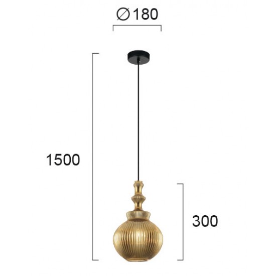 Pendul JAKARTA 4169500 Viokef E27, Auriu, Grecia