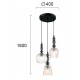 Suspensie TALISA 4169800 Viokef E27, Negru, Grecia