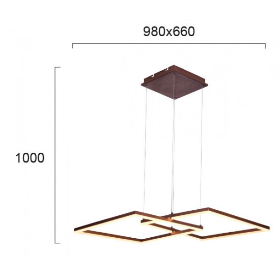 Suspensie LINUS 4173600 Viokef LED, Cupru, Grecia