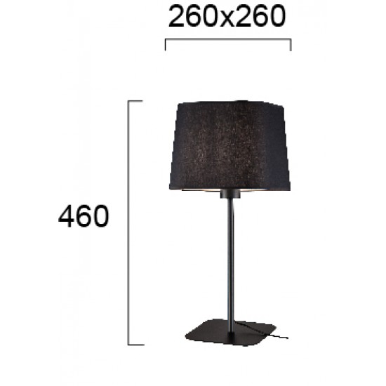 Veioza HENDRIX 4174701 Viokef E27, Negru, Grecia