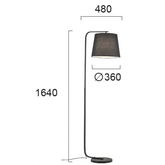 Lampadar COBBE 4175000 Viokef E27, Negru, Grecia