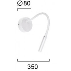 Aplica Dormitor IVOR 4176001 Viokef LED, Alb, Grecia