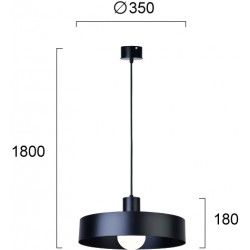 Pendul NORTON 4184801 Viokef E27, Negru, Grecia