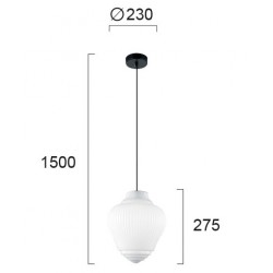 Pendul BOHO 4187800 Viokef E27, Alb, Grecia