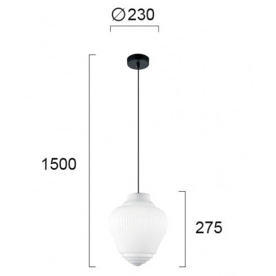 Pendul BOHO 4187800 Viokef E27, Alb, Grecia