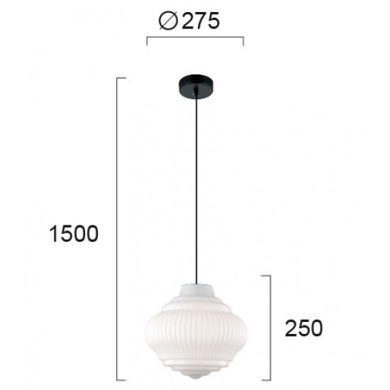 Pendul BOHO 4187900 Viokef E27, Alb, Grecia