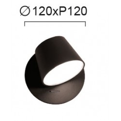 Aplica Dormitor KIM 4188301 Viokef LED, Negru, Grecia