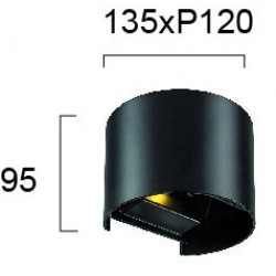 Aplica Exterior GREG 4188701 Viokef LED, Negru, Grecia