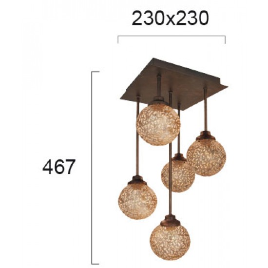 Suspensie SISSY 4192600 Viokef G9, Auriu, Grecia