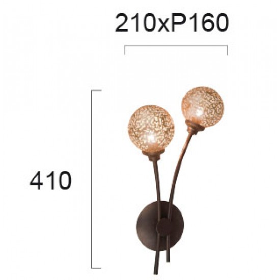 Aplica SISSY 4192700 Viokef G9, Auriu, Grecia