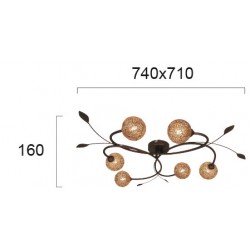 Plafoniera SISSY 4192900 Viokef G9, Auriu, Grecia