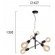Candelabru FREESTYLE 4193100 Viokef E27, Negru, Grecia