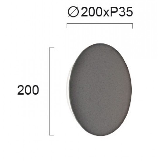 Aplica KYKLOS 4193702 Viokef LED, Gri, Grecia