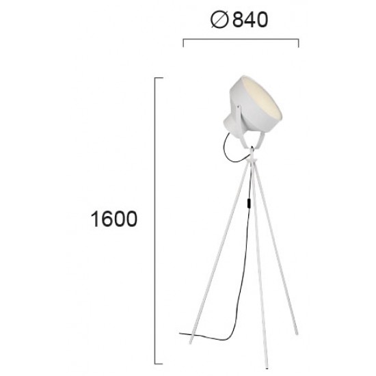 Lampadar BALZAC 4196400 Viokef E27, Alb, Grecia