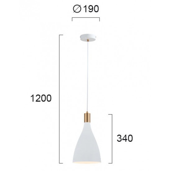 Pendul LAMAS 4197300 Viokef E27, Alb, Grecia