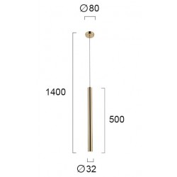 Pendul ELLIOT 4201700 Viokef LED, Auriu, Grecia