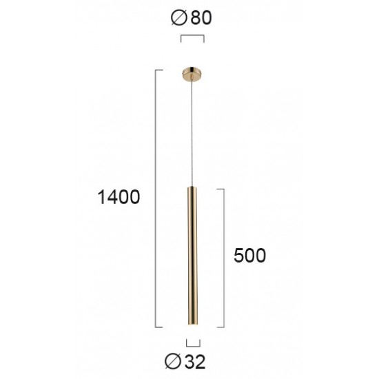 Pendul ELLIOT 4201700 Viokef LED, Auriu, Grecia