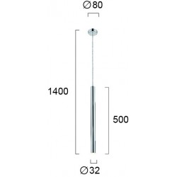 Pendul ELLIOT 4201701 Viokef LED, Crom, Grecia