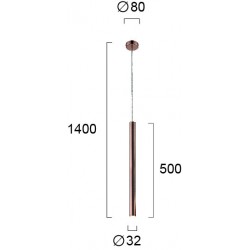 Pendul ELLIOT 4201702 Viokef LED, Cupru, Grecia