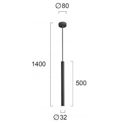 Pendul ELLIOT 4201703 Viokef LED, Negru, Grecia