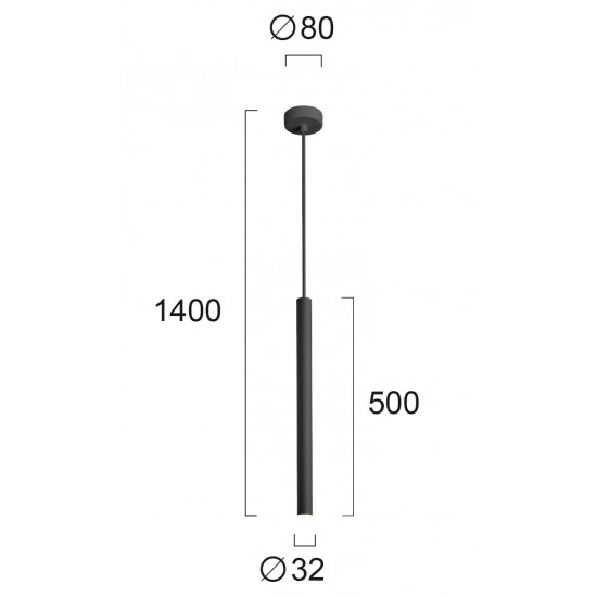 Pendul ELLIOT 4201703 Viokef LED, Negru, Grecia