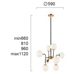 Suspensie HARIET 4202900 Viokef G9, Alb, Grecia