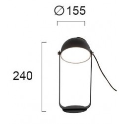 Veioza HEMI 4205701 Viokef LED, Negru, Grecia