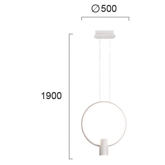 Suspensie SINDY 4205900 Viokef LED, Alb, Grecia