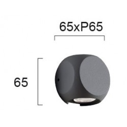 Aplica BALLITO 4210901 Viokef LED, Gri, Grecia