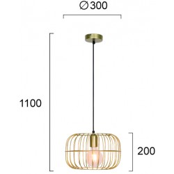Pendul ZENITH 4211301 Viokef E27, Auriu, Grecia