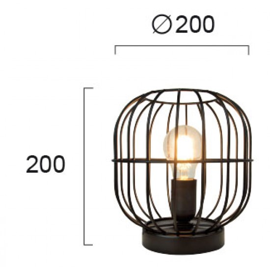 Veioza ZENITH 4211400 Viokef E27, Negru, Grecia