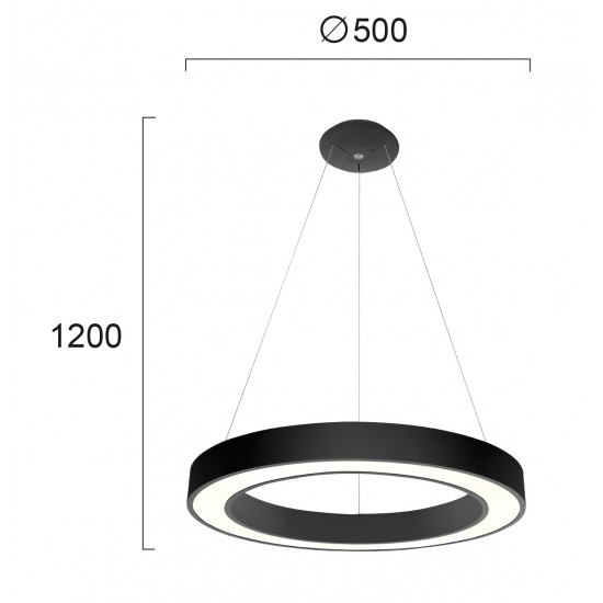 Suspensie APOLLO 4214001 Viokef LED, Negru, Grecia
