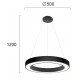 Suspensie APOLLO 4214001 Viokef LED, Negru, Grecia