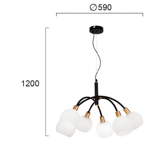Suspensie EL?SA 4215000 Viokef E14, Alb, Grecia