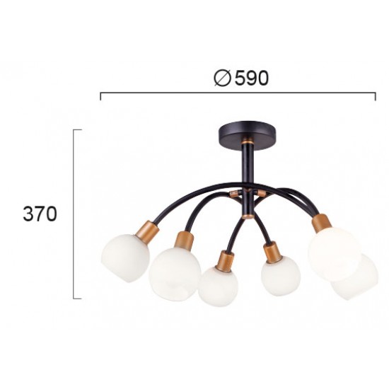 Lustra Plafon EL?SA 4215100 Viokef E14, Alb, Grecia